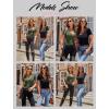 imageVICHYIE Womens Tops V Neck Summer Short Sleeve Casual Slim Fitted TshirtTeal