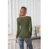 imageVICHYIE Womens Tops V Neck Summer Short Sleeve Casual Slim Fitted TshirtZarmy Green