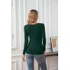 imageVICHYIE Womens Tops V Neck Summer Short Sleeve Casual Slim Fitted TshirtZdark Green