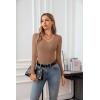 imageVICHYIE Womens Tops V Neck Summer Short Sleeve Casual Slim Fitted TshirtZkhaki
