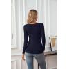 imageVICHYIE Womens Tops V Neck Summer Short Sleeve Casual Slim Fitted TshirtZnavy