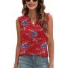 imageBlingfit Womens V Neck Guipure Lace Tank Tops Sleeveless Dressy Blouses Summer Casual SolidFloral Tunic ShirtsBred Floral