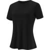 imageBlingfit Workout Tops for Women Short Sleeve Yoga Shirts Sports Gym Tshirts Quick Drying Running Top UPF 80 Sun ProtectionBlack
