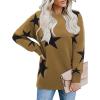 imageII ININ Womens Leopard Pullover Sweater Casual Sweatshirt Crew Neck Long Sleeve Knit Tops Blouse