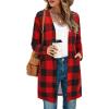 imageII ININ Womens Open Front Cardigan Shirt with Pockets Long Sleeve Lightweight Outwear Coat