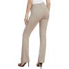 imagesiliteelon Dress Pants Womens Dressy Casual Work Pants Bootcut Yoga Pants Pull On Business Trousers Pants High WaistedKhaki
