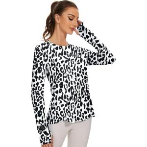 imageBlingfit Womens Workout Tops Long Sleeve Running Hiking Athletic Gym Shirts Lightweight UPF50 UV Rash Guard Sun ProtectionWblp