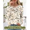 imageWomens Long Sleeve Shirts Dressy Casual Tunic Tops Basic Fall Fashion Trendy Outfits for Business Blouses Work ClothesApricot Leopard Spot