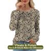 imageWomens Long Sleeve Shirts Dressy Casual Tunic Tops Basic Fall Fashion Trendy Outfits for Business Blouses Work ClothesLeopard