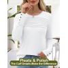 imageWomens Long Sleeve Shirts Dressy Casual Tunic Tops Basic Fall Fashion Trendy Outfits for Business Blouses Work ClothesWhite