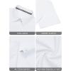 imageWomens Short Sleeve Button Down Shirts Stretch Oxford Shirts Cotton Dress Shirt Collared Blouse Formal Work Tunic Tops  All White M