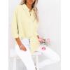 imagesiliteelon Button Down Shirts for Women Dress Shirts Long Sleeve WrinkleFree Blouse Casual Solid Office Work Tunic TopA Oxford Butter Yellow