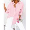 imagesiliteelon Button Down Shirts for Women Dress Shirts Long Sleeve WrinkleFree Blouse Casual Solid Office Work Tunic TopA Oxford Light Pink
