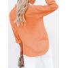 imagesiliteelon Button Down Shirts for Women Dress Shirts Long Sleeve WrinkleFree Blouse Casual Solid Office Work Tunic TopA Oxford Orange