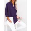 imagesiliteelon Button Down Shirts for Women Dress Shirts Long Sleeve WrinkleFree Blouse Casual Solid Office Work Tunic TopA Oxford Purple