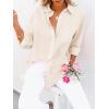 imagesiliteelon Button Down Shirts for Women Dress Shirts Long Sleeve WrinkleFree Blouse Casual Solid Office Work Tunic TopApricot