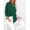 imagesiliteelon Button Down Shirts for Women Dress Shirts Long Sleeve WrinkleFree Blouse Casual Solid Office Work Tunic TopDark Green