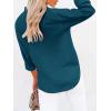 imagesiliteelon Button Down Shirts for Women Dress Shirts Long Sleeve WrinkleFree Blouse Casual Solid Office Work Tunic TopHblue02