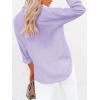 imagesiliteelon Button Down Shirts for Women Dress Shirts Long Sleeve WrinkleFree Blouse Casual Solid Office Work Tunic TopLilac