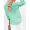 imagesiliteelon Button Down Shirts for Women Dress Shirts Long Sleeve WrinkleFree Blouse Casual Solid Office Work Tunic TopMint