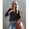 imagesiliteelon Button Down Shirts for Women Wrinkle Resistance Dress Shirts for Women Long Sleeve Work Formal Office Blouses TopsBlack