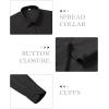 imagesiliteelon Button Down Shirts for Women Wrinkle Resistance Dress Shirts for Women Long Sleeve Work Formal Office Blouses TopsBlack