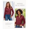 imagesiliteelon Button Down Shirts for Women Wrinkle Resistance Dress Shirts for Women Long Sleeve Work Formal Office Blouses TopsBurgundy
