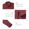imagesiliteelon Button Down Shirts for Women Wrinkle Resistance Dress Shirts for Women Long Sleeve Work Formal Office Blouses TopsBurgundy