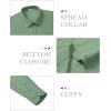 imagesiliteelon Button Down Shirts for Women Wrinkle Resistance Dress Shirts for Women Long Sleeve Work Formal Office Blouses TopsGreen