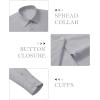 imagesiliteelon Button Down Shirts for Women Wrinkle Resistance Dress Shirts for Women Long Sleeve Work Formal Office Blouses TopsGrey