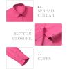 imagesiliteelon Button Down Shirts for Women Wrinkle Resistance Dress Shirts for Women Long Sleeve Work Formal Office Blouses TopsHot Pink