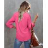 imagesiliteelon Button Down Shirts for Women Wrinkle Resistance Dress Shirts for Women Long Sleeve Work Formal Office Blouses TopsHot Pink