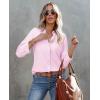 imagesiliteelon Button Down Shirts for Women Wrinkle Resistance Dress Shirts for Women Long Sleeve Work Formal Office Blouses TopsPink