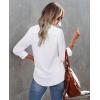 imagesiliteelon Button Down Shirts for Women Wrinkle Resistance Dress Shirts for Women Long Sleeve Work Formal Office Blouses TopsWhite