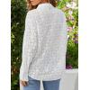 imagesiliteelon Womens Lace Shirts Dressy Button Down Shirts Embroidered Blouses Cotton Eyelet Long Sleeve Collared TopsA White