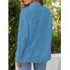 imagesiliteelon Womens Lace Shirts Dressy Button Down Shirts Embroidered Blouses Cotton Eyelet Long Sleeve Collared TopsBlue