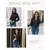 imagesiliteelon Button Down Shirts for Women Dress Shirt Cotton Long Sleeve Collared Shirt Business Work Office Blouse TopBlack