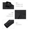 imagesiliteelon Button Down Shirts for Women Dress Shirt Cotton Long Sleeve Collared Shirt Business Work Office Blouse TopBlack
