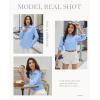 imagesiliteelon Button Down Shirts for Women Dress Shirt Cotton Long Sleeve Collared Shirt Business Work Office Blouse TopLight Blue