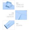 imagesiliteelon Button Down Shirts for Women Dress Shirt Cotton Long Sleeve Collared Shirt Business Work Office Blouse TopLight Blue