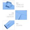 imagesiliteelon Button Down Shirts for Women Dress Shirt Cotton Long Sleeve Collared Shirt Business Work Office Blouse TopSky Blue