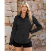 imagesiliteelon Women Button Down Shirts Dress Shirts Long Sleeve ClassicFit CottonBlack