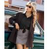 imagesiliteelon Women Button Down Shirts Dress Shirts Long Sleeve ClassicFit CottonBlack