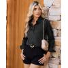 imagesiliteelon Women Button Down Shirts Dress Shirts Long Sleeve ClassicFit CottonBlack