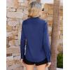imagesiliteelon Women Button Down Shirts Dress Shirts Long Sleeve ClassicFit CottonNavy Blue