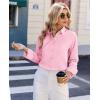 imagesiliteelon Women Button Down Shirts Dress Shirts Long Sleeve ClassicFit CottonPink