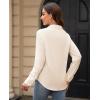 image:imagesiliteelon Womens Stain Shield Dress Shirts Wrinkle Free Long Sleeve Shirts Solid Work Business Button Down ShirtsBeige