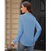 image:imagesiliteelon Womens Stain Shield Dress Shirts Wrinkle Free Long Sleeve Shirts Solid Work Business Button Down ShirtsBlue