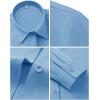 image:imagesiliteelon Womens Stain Shield Dress Shirts Wrinkle Free Long Sleeve Shirts Solid Work Business Button Down ShirtsBlue