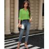 image:imagesiliteelon Womens Stain Shield Dress Shirts Wrinkle Free Long Sleeve Shirts Solid Work Business Button Down ShirtsBud Green